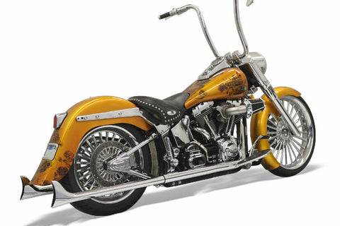 Bassani Fishtail True Dual Exhaust System Without Baffles 33"