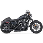 Vance & Hines 3" Round Twin Slash Slip-On Mufflers Black For Sportster