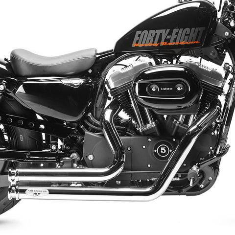 Arlen Ness MagnaFlow Lowdown 2-2 Chrome For Sportster