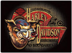 Harley-Davidson® No Boundaries Hog Tin Sign