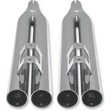 LA Choppers Baron Slip-On Mufflers Chrome For Touring Models