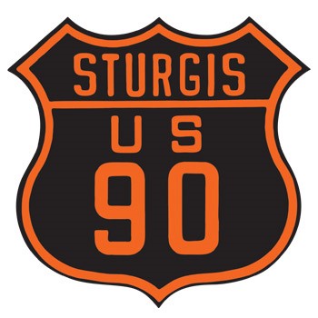 Harley-Davidson® Sturgis US 90 Die Cut Tin Sign