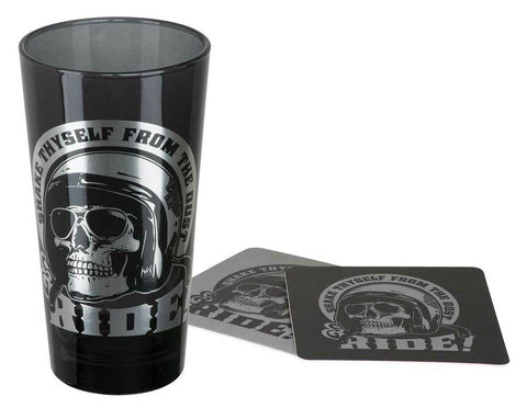 Harley-Davidson® Skull Rider Tall Glass Set