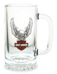 Harley-Davidson® Upwing Eagle B&S Clear Glass