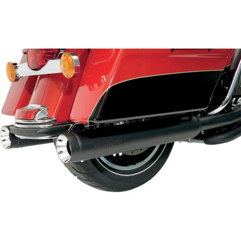 Kerker Stout Slip-On Black Mufflers For Touring Models