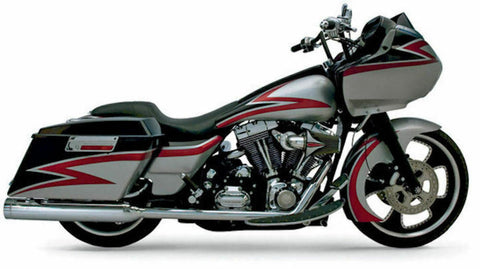 Kerker Stout Slip-On Chrome Mufflers For Touring Models