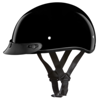 Daytona D.O.T. Skull Cap Jr - Hi-Gloss Black